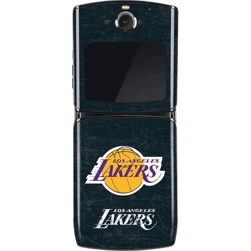 NBA Los Angeles Lakers Black Primary Logo Motorola RAZR Skin