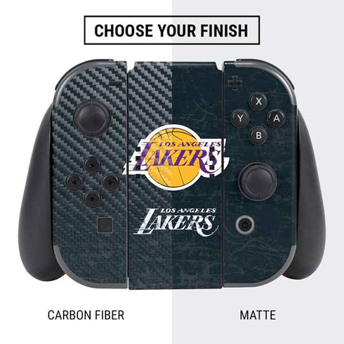 NBA Los Angeles Lakers Black Primary Logo Nintendo Switch Bundle Skin