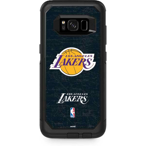 NBA Los Angeles Lakers Black Primary Logo Otterbox Commuter Galaxy Skin