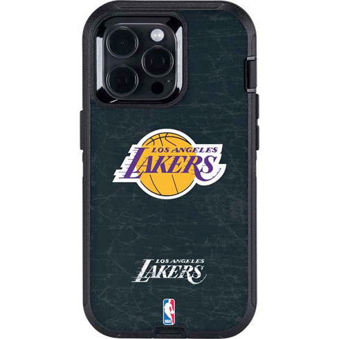 NBA Los Angeles Lakers Black Primary Logo Otterbox Defender iPhone Skin