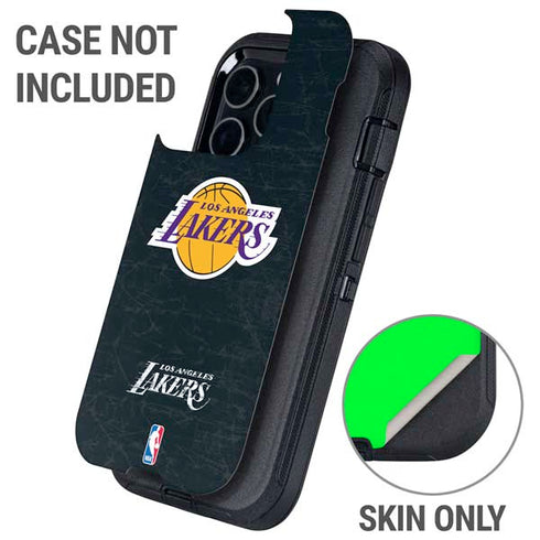 NBA Los Angeles Lakers Black Primary Logo Otterbox Defender iPhone Skin