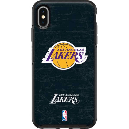 NBA Los Angeles Lakers Black Primary Logo Otterbox Symmetry iPhone Skin