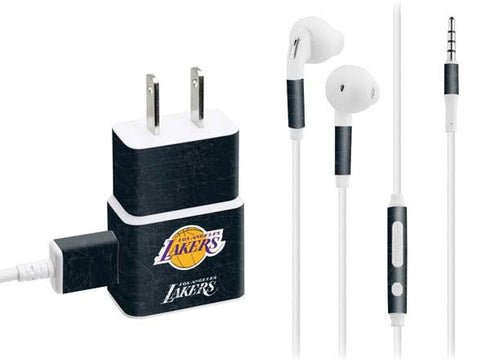 NBA Los Angeles Lakers Black Primary Logo Phone Charger Skin
