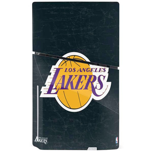 NBA Los Angeles Lakers Black Primary Logo PS5 Slim Disk Bundle Skin