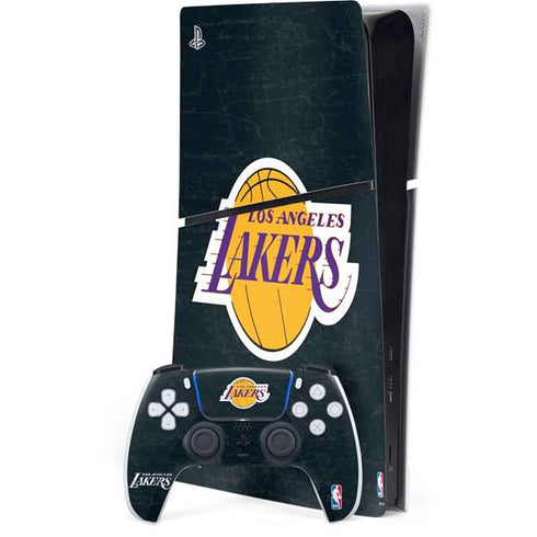 NBA Los Angeles Lakers Black Primary Logo PS5 Slim Digital Edition Bundle Skin