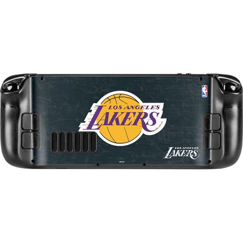 NBA Los Angeles Lakers Black Primary Logo Steam Deck Handheld Gaming Computer Skin