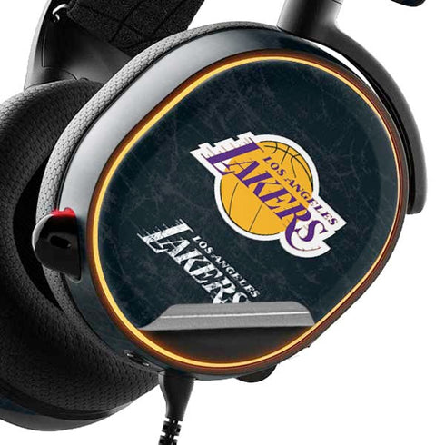 NBA Los Angeles Lakers Black Primary Logo SteelSeries Arctis 3 Skin