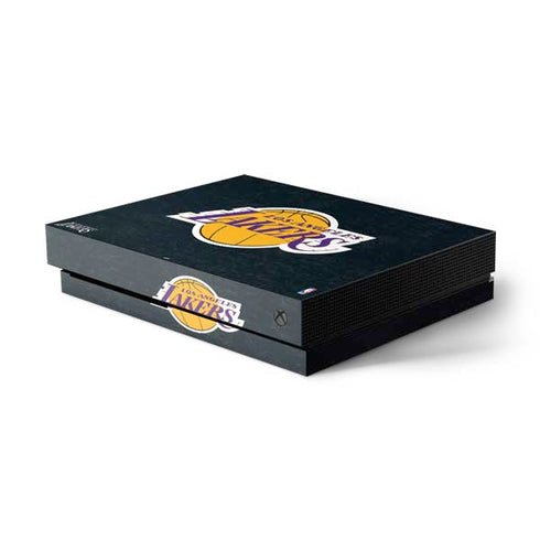 NBA Los Angeles Lakers Black Primary Logo Xbox One X Console Skin