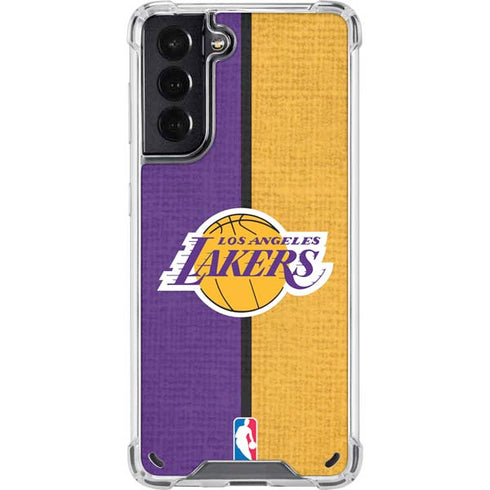 NBA Los Angeles Lakers Canvas Galaxy S21 5G Clear Case