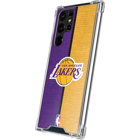 NBA Los Angeles Lakers Canvas Galaxy S22 Ultra Clear Case