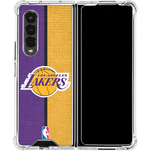 NBA Los Angeles Lakers Canvas Galaxy Z Fold4 5G Clear Case