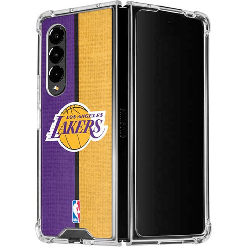 NBA Los Angeles Lakers Canvas Galaxy Z Fold4 5G Clear Case