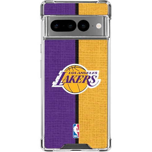NBA Los Angeles Lakers Canvas Google Pixel 7 Pro Clear Case