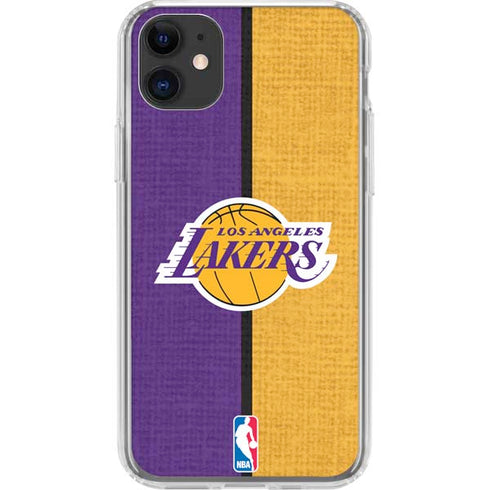 NBA Los Angeles Lakers Canvas iPhone 11 Clear Case
