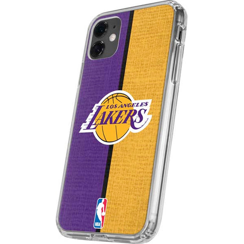 NBA Los Angeles Lakers Canvas iPhone 11 Clear Case