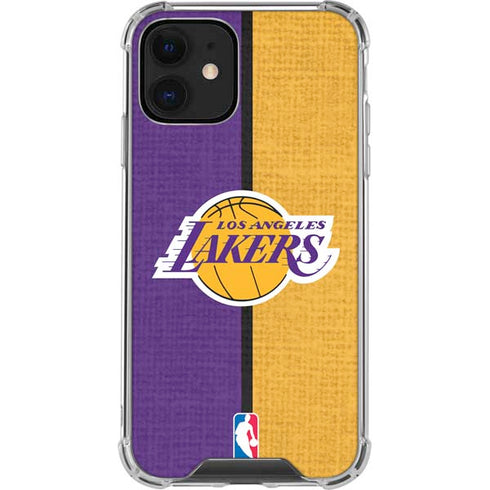 NBA Los Angeles Lakers Canvas iPhone 12 Clear Case