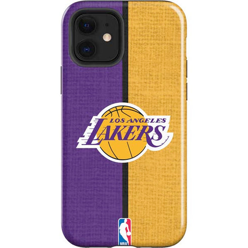 NBA Los Angeles Lakers Canvas iPhone 12 Impact Case