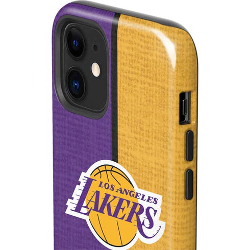 NBA Los Angeles Lakers Canvas iPhone 12 Impact Case
