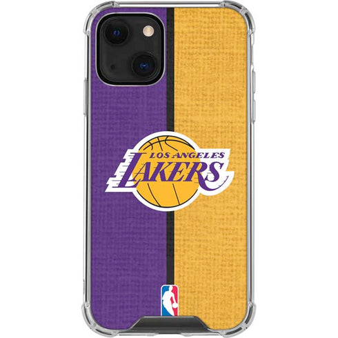 NBA Los Angeles Lakers Canvas iPhone 13 Mini Clear Case