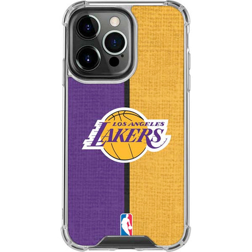 NBA Los Angeles Lakers Canvas iPhone 13 Pro Clear Case