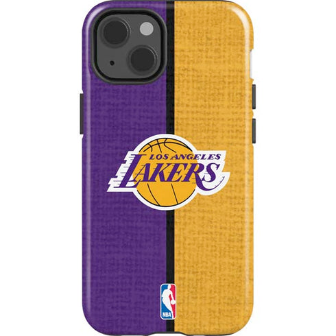 NBA Los Angeles Lakers Canvas iPhone 15 Impact Case