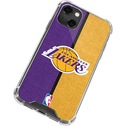 NBA Los Angeles Lakers Canvas iPhone 14 Plus Clear Case