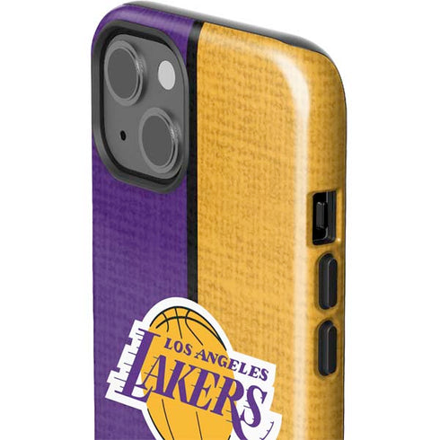 NBA Los Angeles Lakers Canvas iPhone 15 Impact Case