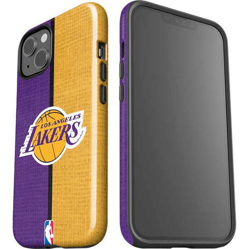 NBA Los Angeles Lakers Canvas iPhone 15 Impact Case