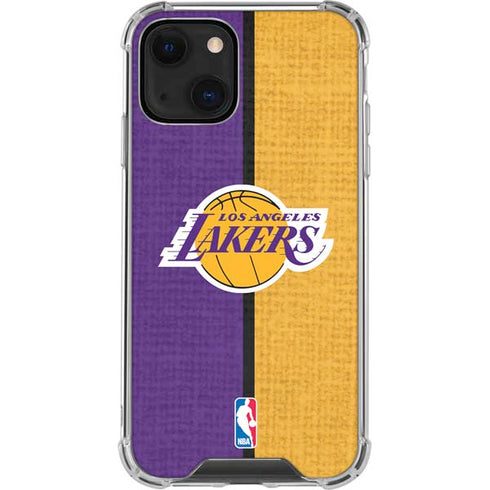 NBA Los Angeles Lakers Canvas iPhone 15 Plus Clear Case