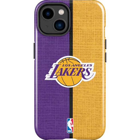 NBA Los Angeles Lakers Canvas iPhone 15 Plus Impact Case