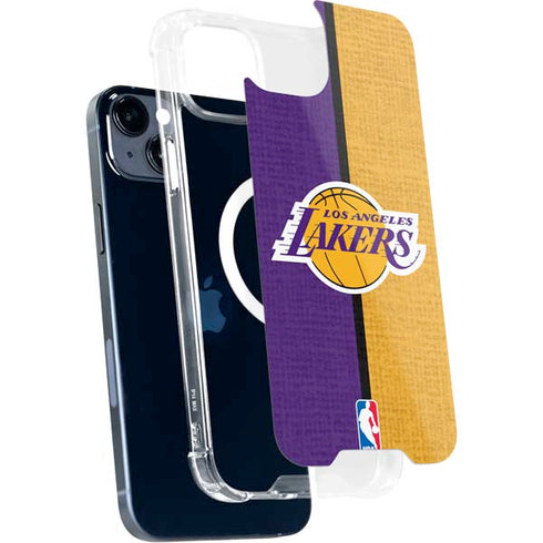 NBA Los Angeles Lakers Canvas iPhone 14 Plus MagSafe Case