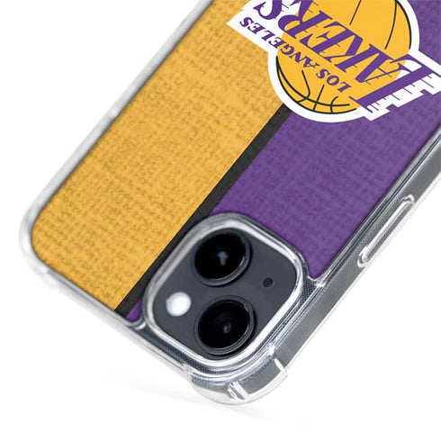 NBA Los Angeles Lakers Canvas iPhone 15 Plus MagSafe Case