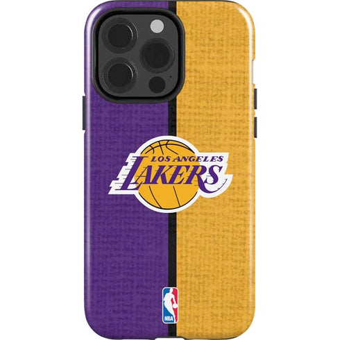NBA Los Angeles Lakers Canvas iPhone 15 Pro Impact Case