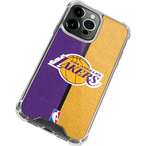 NBA Los Angeles Lakers Canvas iPhone 15 Pro Max Clear Case