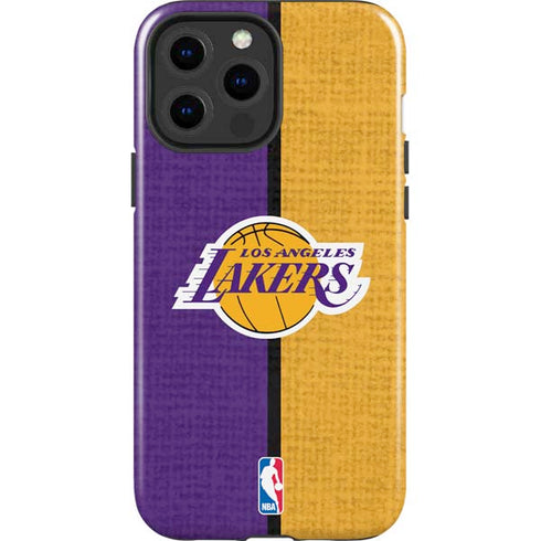 NBA Los Angeles Lakers Canvas iPhone 15 Pro Max Impact Case