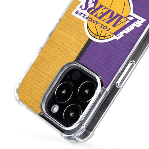NBA Los Angeles Lakers Canvas iPhone 15 Pro Max MagSafe Case