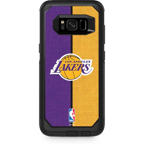 NBA Los Angeles Lakers Canvas Otterbox Commuter Galaxy Skin