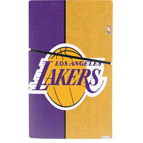 NBA Los Angeles Lakers Canvas PS5 Slim Digital Edition Bundle Skin