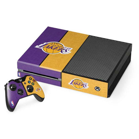 NBA Los Angeles Lakers Canvas Xbox One Console and Controller Bundle Skin