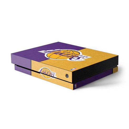 NBA Los Angeles Lakers Canvas Xbox One X Console Skin