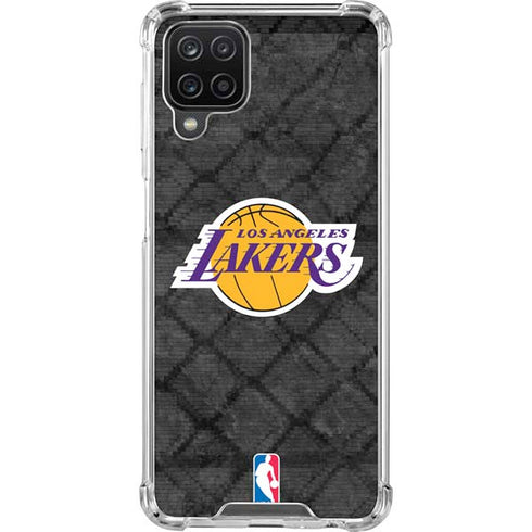 NBA Los Angeles Lakers Dark Rust Galaxy A12 Clear Case