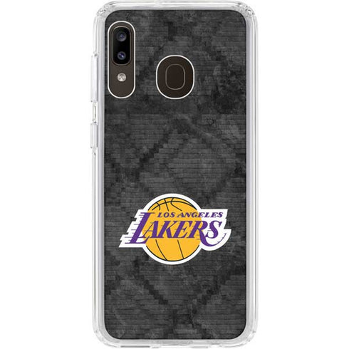 NBA Los Angeles Lakers Dark Rust Galaxy A20 Clear Case