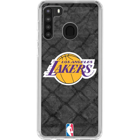 NBA Los Angeles Lakers Dark Rust Galaxy A21 Clear Case