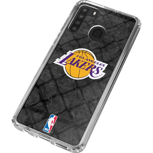 NBA Los Angeles Lakers Dark Rust Galaxy A21 Clear Case
