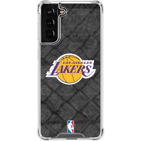 NBA Los Angeles Lakers Dark Rust Galaxy S21 FE Clear Case