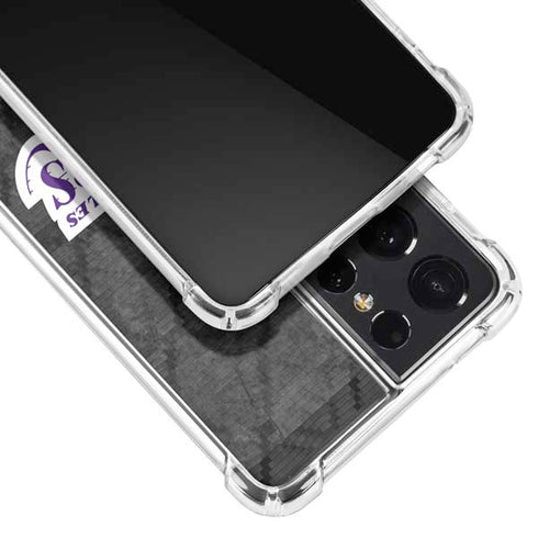 NBA Los Angeles Lakers Dark Rust Galaxy S21 Ultra 5G Clear Case