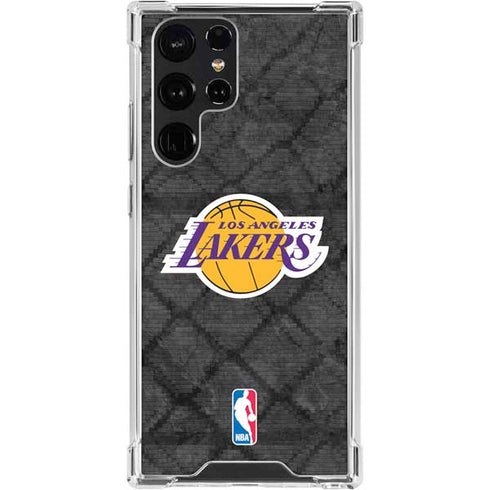 NBA Los Angeles Lakers Dark Rust Galaxy S24 Ultra Clear Case