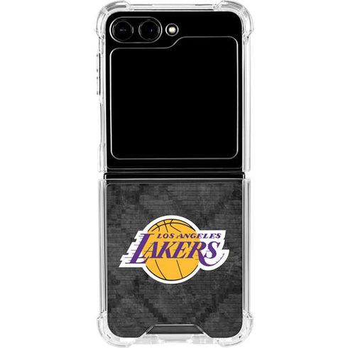 NBA Los Angeles Lakers Dark Rust Galaxy Z Flip5 5G Clear Case