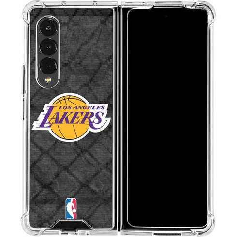 NBA Los Angeles Lakers Dark Rust Galaxy Z Fold4 5G Clear Case