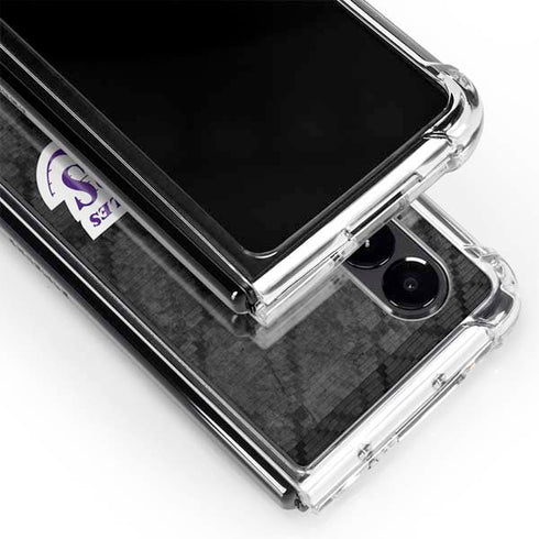 NBA Los Angeles Lakers Dark Rust Galaxy Z Fold4 5G Clear Case